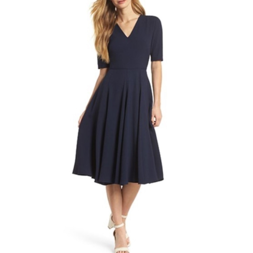 Gal Meets Glam Edith City Fit & Flare Dress